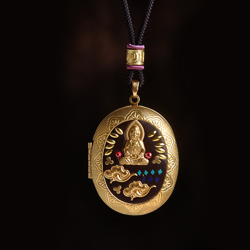 Fortune Jewel Copper Kwan Yin Avalokitesvara Zakiram Wealth Pendant Necklace - Fortune Jewel