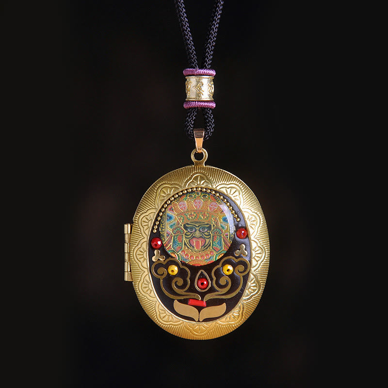 Fortune Jewel Copper Kwan Yin Avalokitesvara Zakiram Wealth Pendant Necklace - Fortune Jewel
