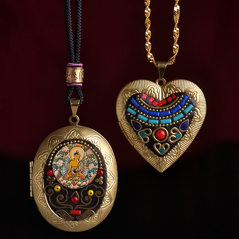 Fortune Jewel Copper Kwan Yin Avalokitesvara Zakiram Wealth Pendant Necklace - Fortune Jewel