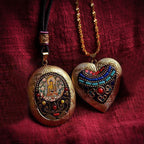 Fortune Jewel Copper Kwan Yin Avalokitesvara Zakiram Wealth Pendant Necklace - Fortune Jewel
