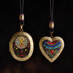 Fortune Jewel Copper Kwan Yin Avalokitesvara Zakiram Wealth Pendant Necklace - Fortune Jewel