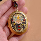 Fortune Jewel Copper Kwan Yin Avalokitesvara Zakiram Wealth Pendant Necklace - Fortune Jewel