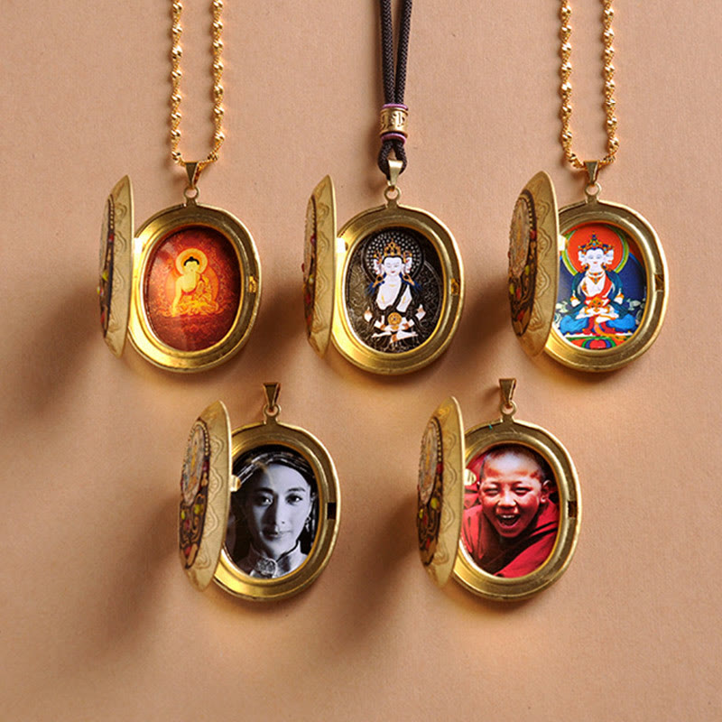 Fortune Jewel Copper Kwan Yin Avalokitesvara Zakiram Wealth Pendant Necklace - Fortune Jewel