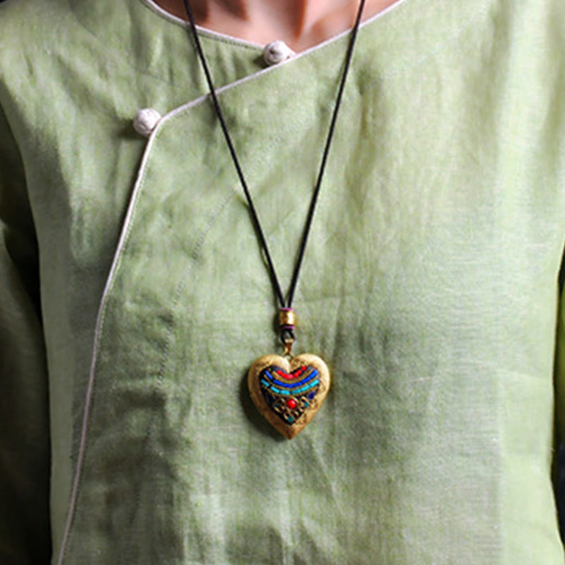 Fortune Jewel Copper Kwan Yin Avalokitesvara Zakiram Wealth Pendant Necklace - Fortune Jewel