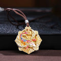 Buddha Stones 999 Sterling Silver Colorful Koi Fish Carved Luck Necklace Pendant - Fortune Jewel