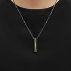 Buddha Stones 999 Sterling Silver 999 Gold Om Mani Padme Hum Wisdom Necklace Pendant - Fortune Jewel