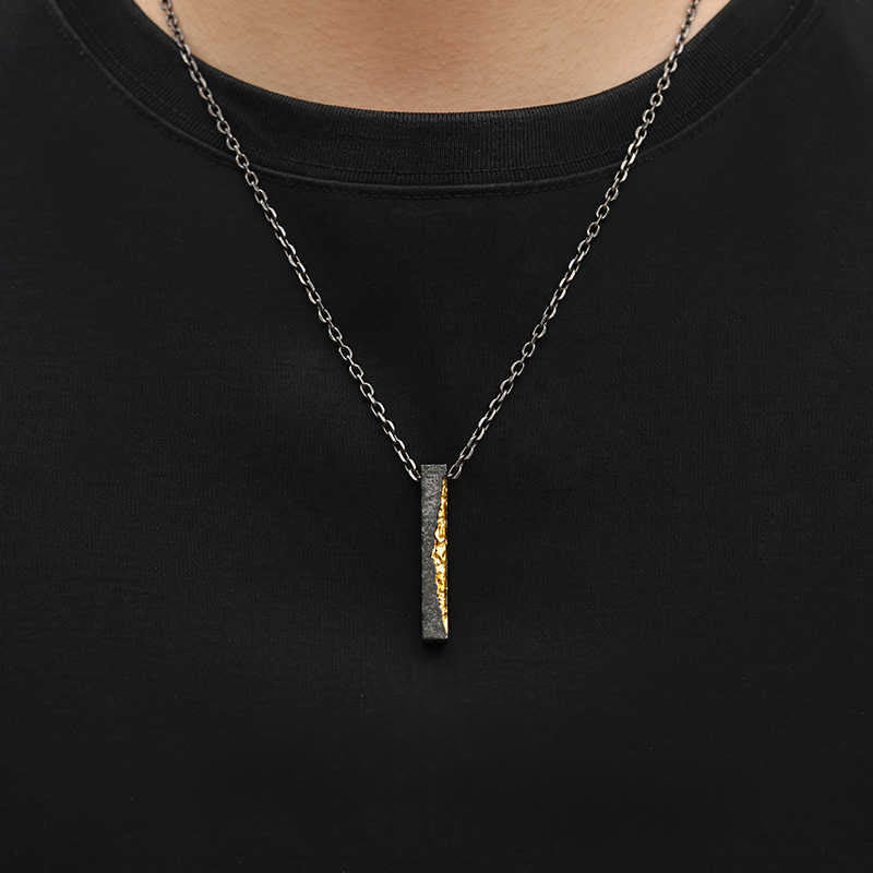 Buddha Stones 999 Sterling Silver 999 Gold Om Mani Padme Hum Wisdom Necklace Pendant - Fortune Jewel