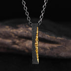 Buddha Stones 999 Sterling Silver 999 Gold Om Mani Padme Hum Wisdom Necklace Pendant - Fortune Jewel