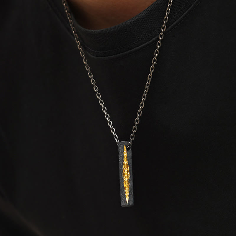 Buddha Stones 999 Sterling Silver 999 Gold Om Mani Padme Hum Wisdom Necklace Pendant - Fortune Jewel