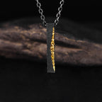 Buddha Stones 999 Sterling Silver 999 Gold Om Mani Padme Hum Wisdom Necklace Pendant - Fortune Jewel