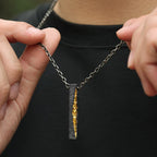 Buddha Stones 999 Sterling Silver 999 Gold Om Mani Padme Hum Wisdom Necklace Pendant - Fortune Jewel