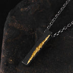 Buddha Stones 999 Sterling Silver 999 Gold Om Mani Padme Hum Wisdom Necklace Pendant - Fortune Jewel