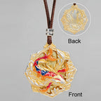 Buddha Stones 999 Sterling Silver Colorful Koi Fish Carved Luck Necklace Pendant - Fortune Jewel