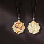 Buddha Stones 999 Sterling Silver Colorful Koi Fish Carved Luck Necklace Pendant - Fortune Jewel