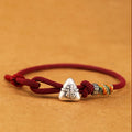 Fortune Jewel 999 Sterling Silver Fu Character Zongzi Fortune Luck Rope Bracelet - Fortune Jewel