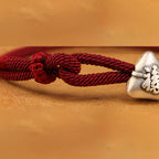 Fortune Jewel 999 Sterling Silver Fu Character Zongzi Fortune Luck Rope Bracelet - Fortune Jewel