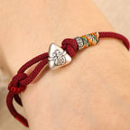Fortune Jewel 999 Sterling Silver Fu Character Zongzi Fortune Luck Rope Bracelet - Fortune Jewel