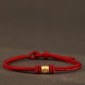 Fortune Jewel Tibet Handmade 999 Gold Om Mani Padme Hum Luck Protection Bracelet - Fortune Jewel
