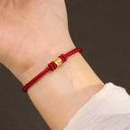 Fortune Jewel Tibet Handmade 999 Gold Om Mani Padme Hum Luck Protection Bracelet - Fortune Jewel