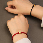 Fortune Jewel Tibet Handmade 999 Gold Om Mani Padme Hum Luck Protection Bracelet - Fortune Jewel
