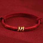 Fortune Jewel 999 Gold Ring Design Handmade Luck Braided Red Rope Bracelet Anklet - Fortune Jewel