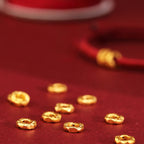 Fortune Jewel 999 Gold Ring Design Handmade Luck Braided Red Rope Bracelet Anklet - Fortune Jewel