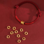 Fortune Jewel 999 Gold Ring Design Handmade Luck Braided Red Rope Bracelet Anklet - Fortune Jewel