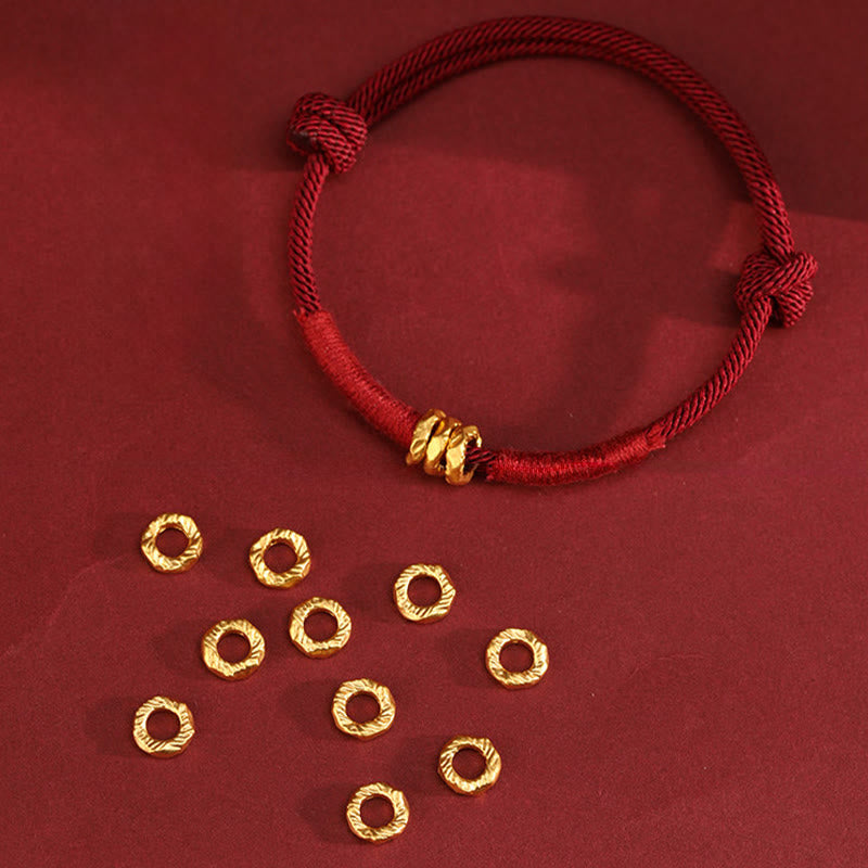 Fortune Jewel 999 Gold Ring Design Handmade Luck Braided Red Rope Bracelet Anklet - Fortune Jewel