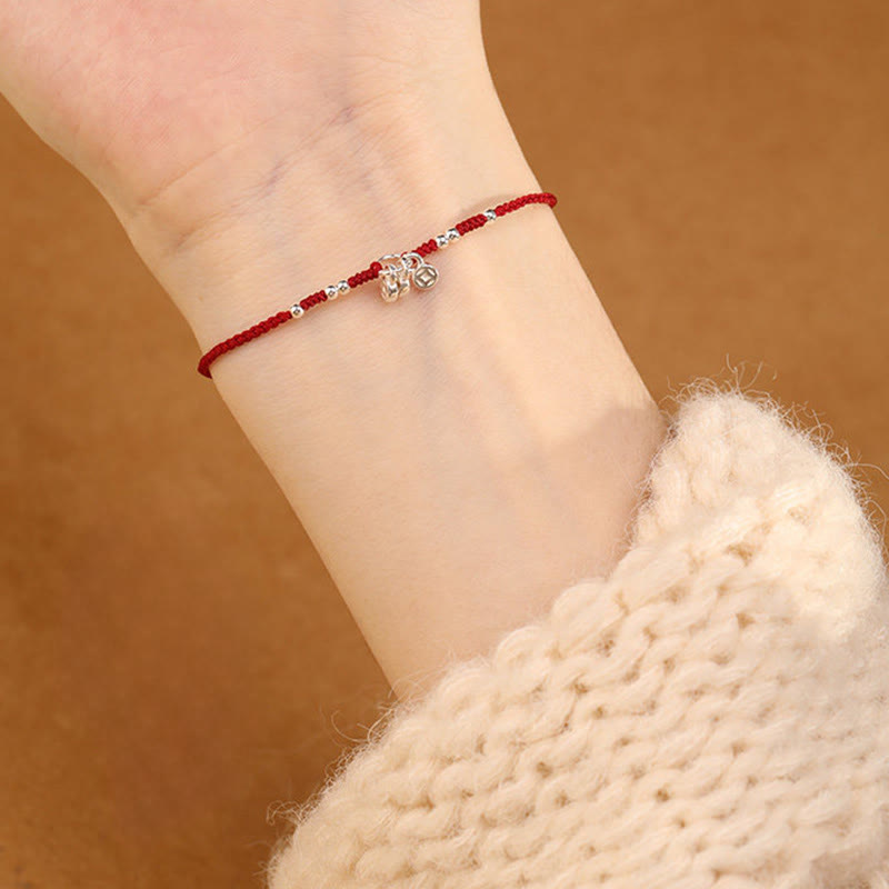 Fortune Jewel Handcrafted 925 Sterling Silver Copper Coins Design Protection Strength Ultra-Thin Bracelet Anklet - Fortune Jewel