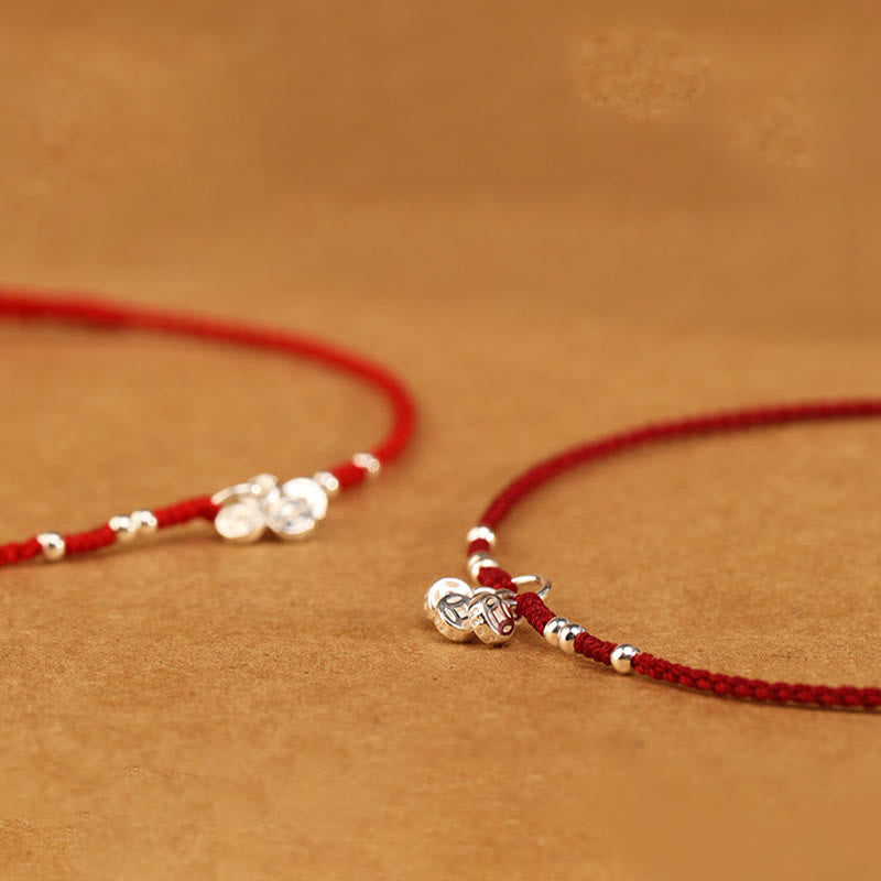 Fortune Jewel Handcrafted 925 Sterling Silver Copper Coins Design Protection Strength Ultra-Thin Bracelet Anklet - Fortune Jewel