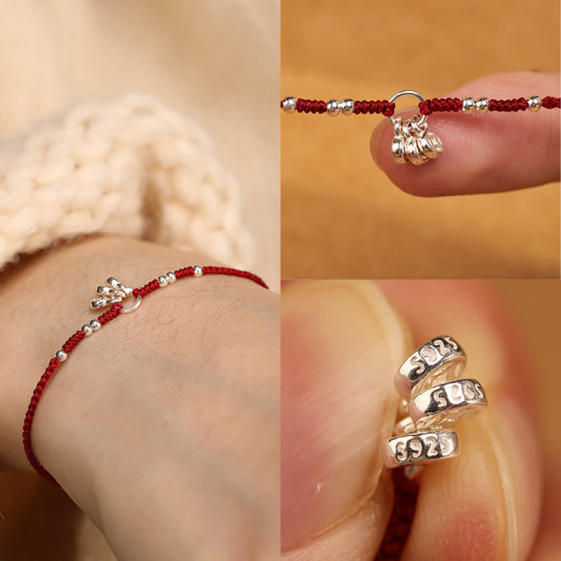 Fortune Jewel Handcrafted 925 Sterling Silver Copper Coins Design Protection Strength Ultra-Thin Bracelet Anklet - Fortune Jewel
