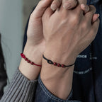 Fortune Jewel Handmade Cinnabar Beads Calm Blessing Braided Rope Bracelet - Fortune Jewel