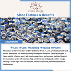 Fortune Jewel Natural Moonstone Gray Agate Healing Change Bracelet