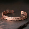 Fortune Jewel Rose Flower Pattern Copper Balance Luck Open Cuff Bracelet Bangle - Fortune Jewel