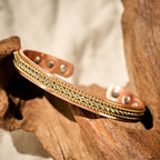 Fortune Jewel Retro Twisted Copper Balance Luck Open Adjustable Cuff Bracelet Bangle - Fortune Jewel