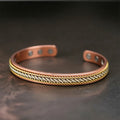 Fortune Jewel Retro Twisted Copper Balance Luck Open Adjustable Cuff Bracelet Bangle - Fortune Jewel