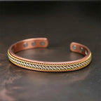 Fortune Jewel Retro Twisted Copper Balance Luck Open Adjustable Cuff Bracelet Bangle - Fortune Jewel