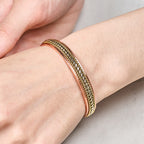 Fortune Jewel Retro Twisted Copper Balance Luck Open Adjustable Cuff Bracelet Bangle - Fortune Jewel