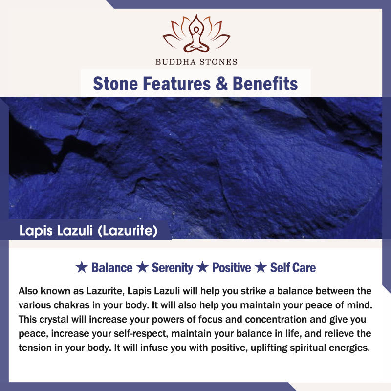 Fortune Jewel 108 Beads Lazurite Positive Bracelet Mala