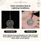 Fortune Jewel Authentic Shungite Stone Yin Yang Bagua Protection Necklace Pendant - Fortune Jewel