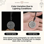 Fortune Jewel Four Leaf Clover Authentic Shungite Stone Graphite Stone Protection Necklace Pendant - Fortune Jewel