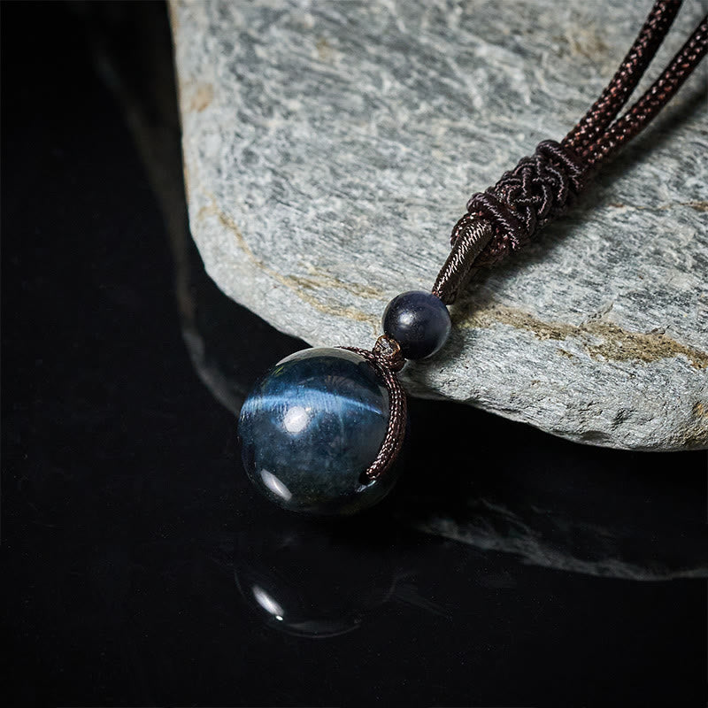 Fortune Jewel Tiger's Eye Silver Sheen Obsidian Gold Sheen Obsidian Rainbow Obsidian Positive Necklace Pendant - Fortune Jewel