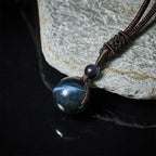 Fortune Jewel Tiger's Eye Silver Sheen Obsidian Gold Sheen Obsidian Rainbow Obsidian Positive Necklace Pendant - Fortune Jewel