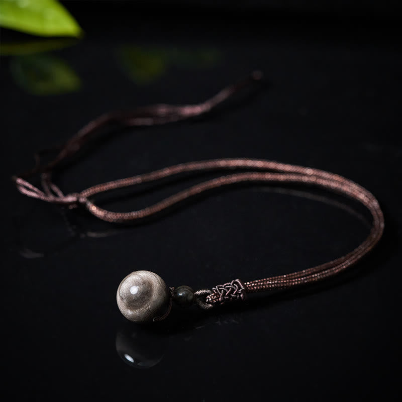 Fortune Jewel Tiger's Eye Silver Sheen Obsidian Gold Sheen Obsidian Rainbow Obsidian Positive Necklace Pendant - Fortune Jewel