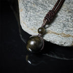 Fortune Jewel Tiger's Eye Silver Sheen Obsidian Gold Sheen Obsidian Rainbow Obsidian Positive Necklace Pendant - Fortune Jewel