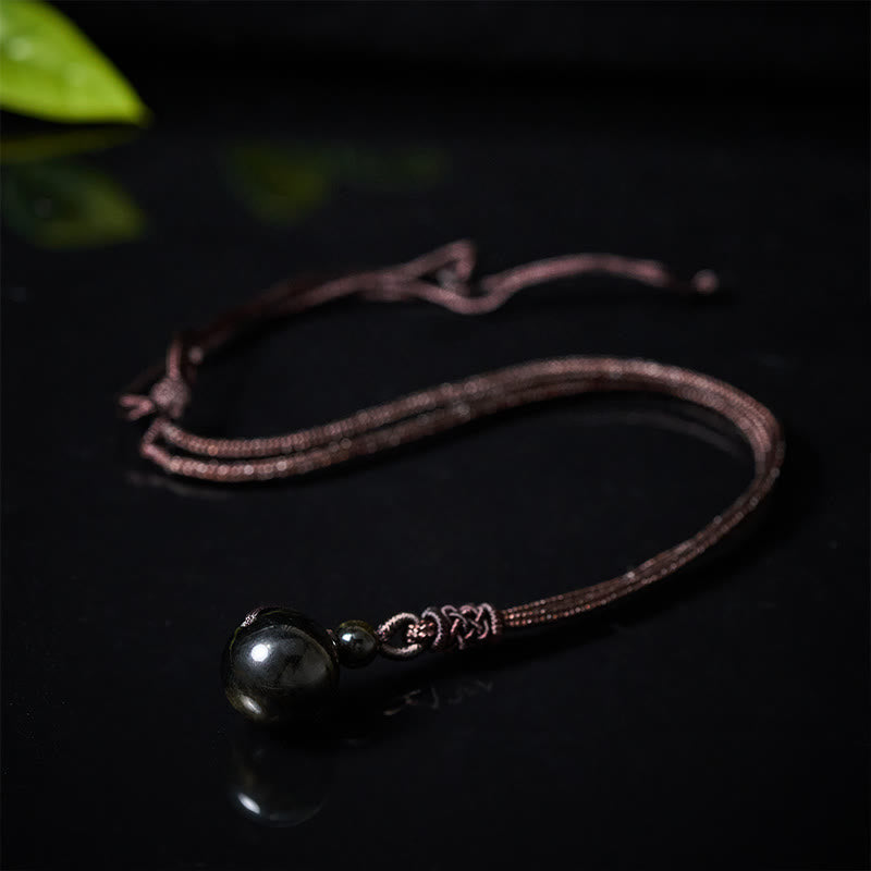 Fortune Jewel Tiger's Eye Silver Sheen Obsidian Gold Sheen Obsidian Rainbow Obsidian Positive Necklace Pendant - Fortune Jewel