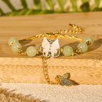 Fortune Jewel Liuli Glass Bead Butterfly Blessing Love Bracelet - Fortune Jewel