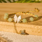 Fortune Jewel Liuli Glass Bead Butterfly Blessing Love Bracelet - Fortune Jewel