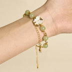 Fortune Jewel Liuli Glass Bead Butterfly Blessing Love Bracelet - Fortune Jewel