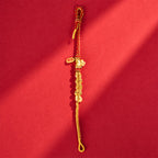 Buddha Stones Year Of The Horse Red String Five-Emperor Coins Luck Bracelet - Fortune Jewel